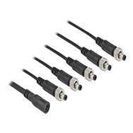 Répartiteur d'alimentation Delock - Jack DC 5,5 x 2,1 mm (F) vers jack DC 5,5 x 2,1 mm (M) vissable
