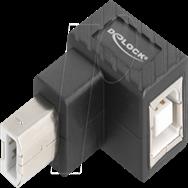 Adaptateur USB Delock - USB Type B (M) vers USB Type B (F) coudé vers le haut