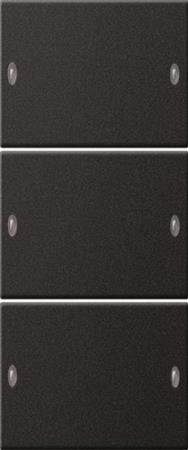 Ensemble de bascules GIRA 3 voies Système 55 noir avec vernis. 2183005