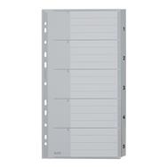 Esselte Leitz Kunststoff-Register Zahlen A4ÃƒÅ“berbreite 1-5 grau 5-teilig PP 0.12 mm
