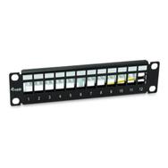 Panneau de brassage Equip 12 ports Cat.6A 10" FTP 1U Keystone, montage sur rack - Panneau de brassage