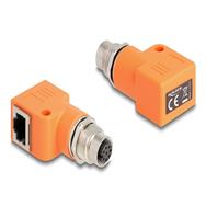 Adaptateur réseau Delock - 8 broches M12-A (F) vers RJ-45 (F) coudé