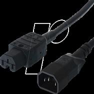 Câble d'alimentation Bachmann - IEC 60320 C14 à IEC 60320 C15