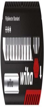 Wiha FlipSelector 39060 Jeu d'embouts - Jeu de 15 pièces de combinaison de rainures croisées