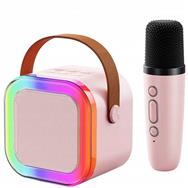 Enceinte LED Extralink Kids Mini Karaoké avec 1 micro rose