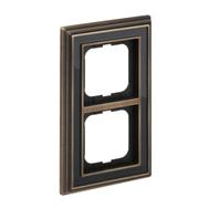 BUSCH JAEGER BJ 1722-845 Abdeckrahmen Messing antik anthrazit Rahmen