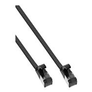 Câble patch plat Cat.8.1 en ligne noir 2 m