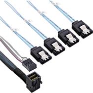 Câble InLine Mini SAS HD SFF-8643 coudé vers 4x SATA 1 m
