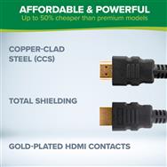 Câble HDMI InLine - HDMI haute vitesse avec Ethernet - mâle / mâle - noir - 1 m