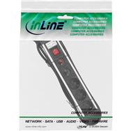 Bloc multiprises en ligne - Aluminium - 3 prises avec protection - interrupteur - 1,5 m