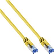 Câble patch en ligne S/FTP PiMF Cat.6A sans halogène 500 MHz jaune 1,5 m