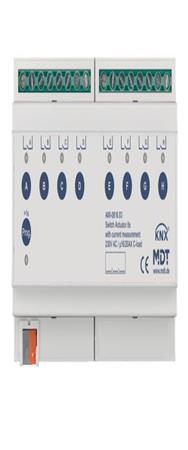Actionneur de commutation MDT 8 voies 8TE REG 16/20 A 230 V AC Charge C