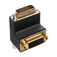 Adaptateur DVI-I en ligne coudé à 90°