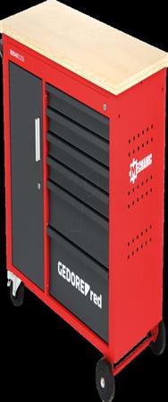 Servante d'atelier Gedore MECHANIC PLUS 6 tiroirs Rouge/Noir