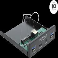 Delock Front Panel 3.5" USB 10 Gbps 2 x Type-C+ 2 Type-A