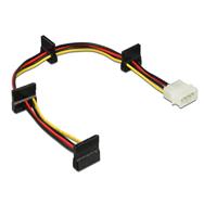 Adaptateur secteur Delock - Alimentation interne 4 broches (P) vers alimentation SATA (R)