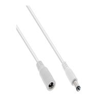 Rallonge CC InLine - CC mâle/femelle 5,5 x 2,5 mm - AWG 18 - blanc 5 m