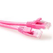 ACT Pink 7 meter U/UTP CAT6A patch cable snagless with RJ45 connectors - 7 m - Cat6a - RJ-45 - RJ-45 - Pink