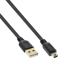 Câble plat USB 2.0 InLine A mâle/Mini-B mâle 0,5 m