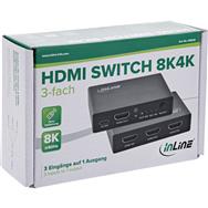 Commutateur HDMI en ligne - 3 ports - 8K4K@60Hz - HDCP 2.3