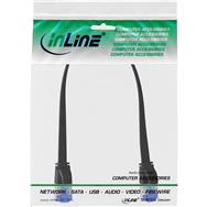 Câble patch plat InLine - U/FTP - Cat.6A - TPE sans halogène - noir - 0,25 m