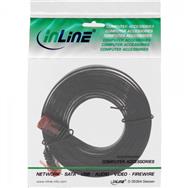 Câble patch plat ultra-fin InLine U/UTP Cat.6 Gigabit compatible noir 3 m