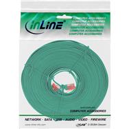 Câble patch plat ultra-fin InLine U/UTP Cat.6 Gigabit prêt vert 5 m