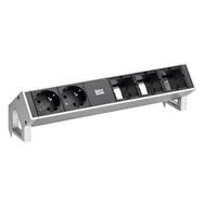 Bachmann DESK2 2xCEE7/3 3xABD INOX lacquered