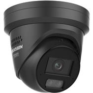 Caméra hybride intelligente Hikvision 8 MP avec ColorVu : caméra à tourelle fixe (noire)