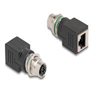 Adaptateur réseau Delock - 8 broches M12 (F) vers RJ-45 (F)