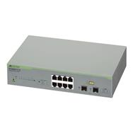 Allied Telesis ALLIED webSmart switch 8x/1000TX+ 2x SFP ports EU Power - Switch - 1 Gbps