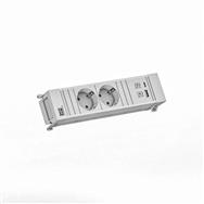 Cadre d'alimentation Bachmann 2xCEE7/3 1xUSB CA