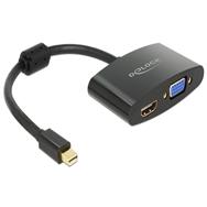 Adaptateur vidéo Delock : DisplayPort (M) vers HD-15 (VGA), HDMI (F)