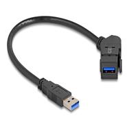 Câble d'extension USB Delock - USB (M) vers USB (F) coudé, montable sur panneau