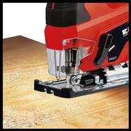Scie sauteuse sans fil Einhell Power x-Change TC-JS 18/70 Li 18 volts rouge/noir batterie Li-ion 2