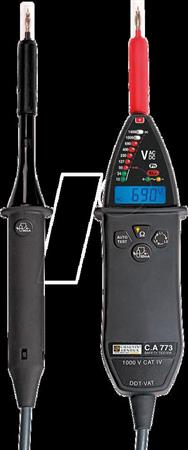 Chauvin Arnoux C.a 771 IP2X Zweipoliger SpannungsprÃ¼fer CAT IV 1000 V Akustik LED