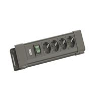 Bachmann CONNECTUS 4xCEE7/3 1xSchalter 2.0m CEE7/7 Schwarz