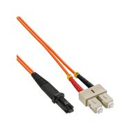 Câble fibre optique duplex en ligne MTRJ/SC 50/125 µm OM2 3 m