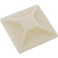 Supports de serre-câbles InLine adhésifs 20x20mm nature 10 pièces.