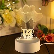 Extralink HOME Veilleuse USB 3D illusion d'optique quatre cœurs