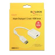 Adaptateur Delock Displayport 1.2 mâle > HDMI femelle 4K actif