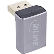 Adaptateur InLine DisplayPort 1.4 - DisplayPort mâle / femelle - 90° vers le haut - 8K UHD
