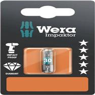 Embout Torx Wera T 30 867/1 IMP DC SB SiS acier à outils allié revêtu de diamant D 6,3 1