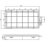 Boîte pour petites pièces InLine - 18 compartiments - dimensions : 207x110x27mm - transparente