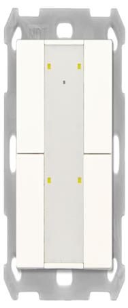 MDT RF-TA55A4.01 Bouton sans fil KNX RF 4 voies Plus avec actionneur blanc pur mat