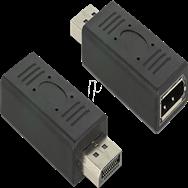 Adaptateur DisplayPort Delock : DisplayPort (M) vers DisplayPort (F)