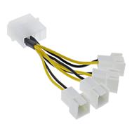Câble adaptateur d'alimentation en ligne Molex / connecteur de ventilateur 4x