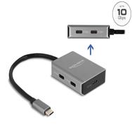 Hub USB Type-C 4 ports Delock 10 Gbit/s avec connecteur USB Type-C
