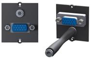 Bachmann 1x VGA + 3,5 mm, 3,5 mm, VGA, 0,1 m, noir