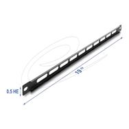 Delock 19" 0U panel with cable tie fastening black